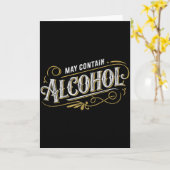 May Contain Alcohol Clic Party Humor  Kaart (Gele Bloem)