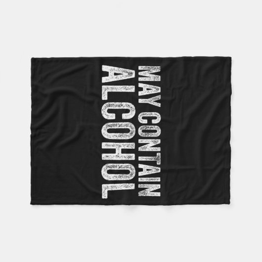 May Contain Alcohol Drinking Beer Tasting Funny Fleece Deken (Voorkant (Horizontaal))