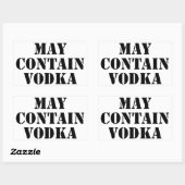 May Contain Vodka Rechthoekige Sticker (Vel)