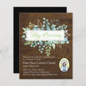 May Crowning nodigt de Maagd Maria katholieke uitn (Voorkant / Achterkant)