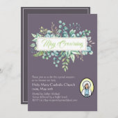 May Crowning nodigt de Maagd Maria katholieke uitn (Voorkant / Achterkant)