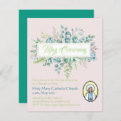 May Crowning nodigt de Maagd Maria katholieke uitn (Voorkant / Achterkant)