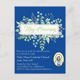 May Crowning nodigt de Maagd Maria katholieke uitn Briefkaart