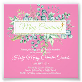 May Crowning nodigt de Maagd Maria katholieke uitn Foto Afdruk