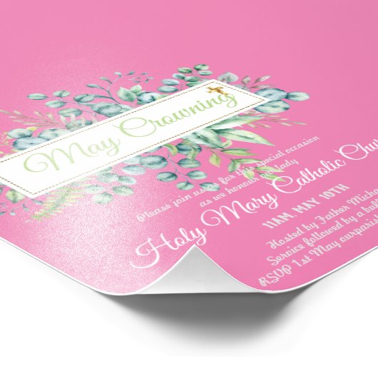 May Crowning nodigt de Maagd Maria katholieke uitn Foto Afdruk (Hoek)