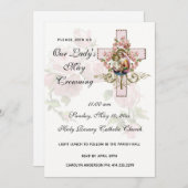 May Crowning Virgin Mary Religious Roses Invi Kaart (Voorkant / Achterkant)