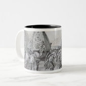 May Day bij Bowdon, Cheshire Tweekleurige Koffiemok (Voorkant links)