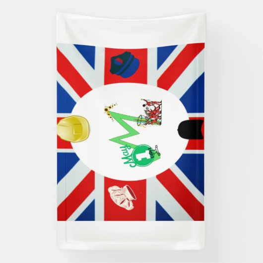 May Day (Dag van de Arbeid) - Brits thema Spandoek (Verticaal)