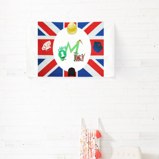 May Day (Dag van de Arbeid) - Brits thema Spandoek (Insitu)
