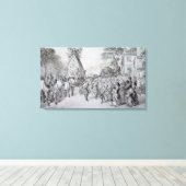 May Day in Bowdon, Cheshire Canvas Afdruk (Insitu (Houten vloer))