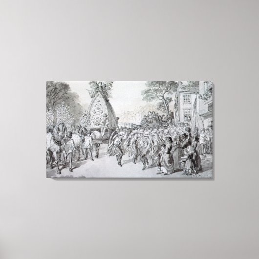 May Day in Bowdon, Cheshire Canvas Afdruk (Voorkant)