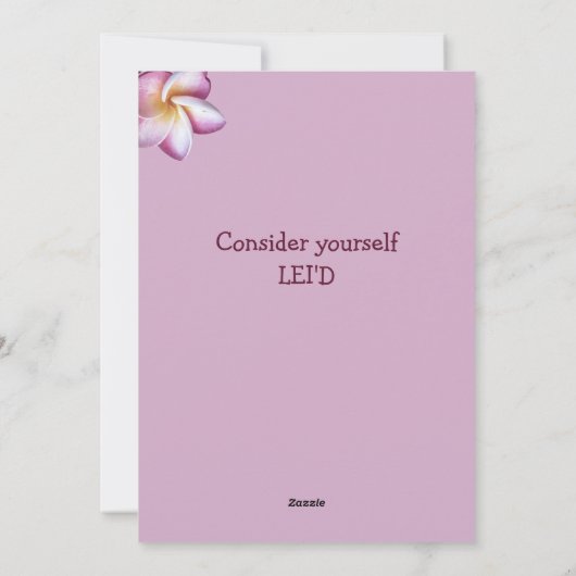 May Day is Lei Day (terug tekst aanpasbaar) Kaart (Achterkant)