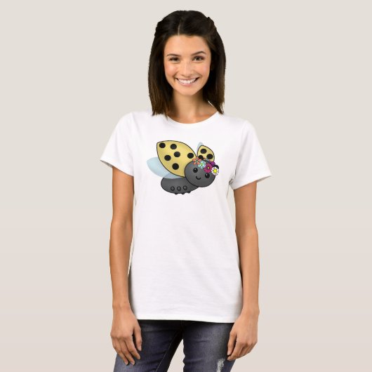 May Day Ladybug met ventilatorkettinghoofdband T-shirt (Voorkant volledig)