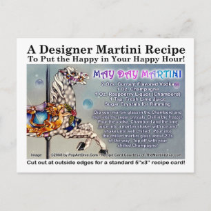 May Day Martini Recept Kaart Briefkaart