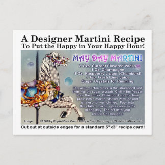 May Day Martini Recept Kaart Briefkaart