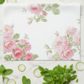 May Day Summer Rozen gebleekt Linen Theedoek (Gevouwen)