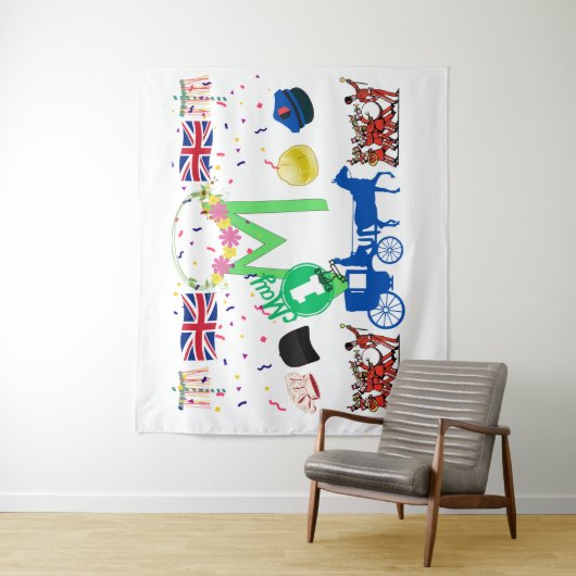 May Day (Verenigd Koninkrijk) Tapestry by Kriyas C Wandkleed (In situ)