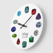 May Emerald Birthstone Design Grote Klok (Hoek)