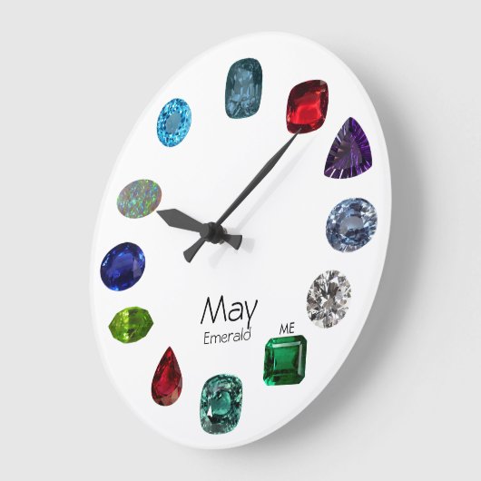 May Emerald Birthstone Design Grote Klok (Hoek)