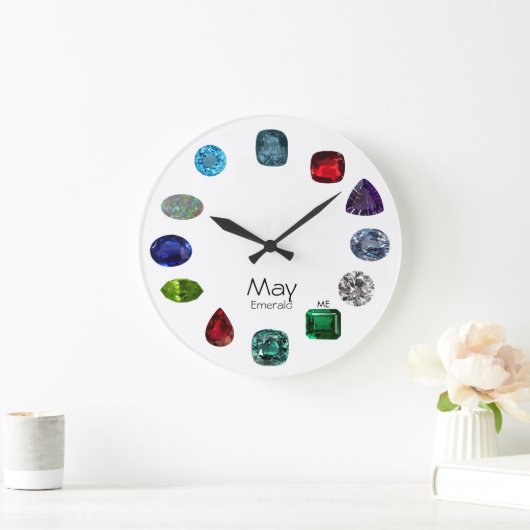 May Emerald Birthstone Design Grote Klok (Huis)