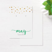 May Emerald Birthstone Earring Display Card Visitekaartje (Bureau)