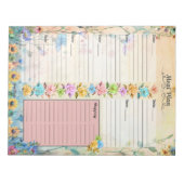 May Flowers 7-daagse maaltijdplanner Notitieblok (Voorkant)