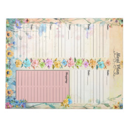 May Flowers 7-daagse maaltijdplanner Notitieblok