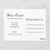 May Flowers Invitation Postcard Briefkaart (Achterkant)