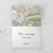 May Flowers Pink Blessings Greeting Card Kaart (Binnen)