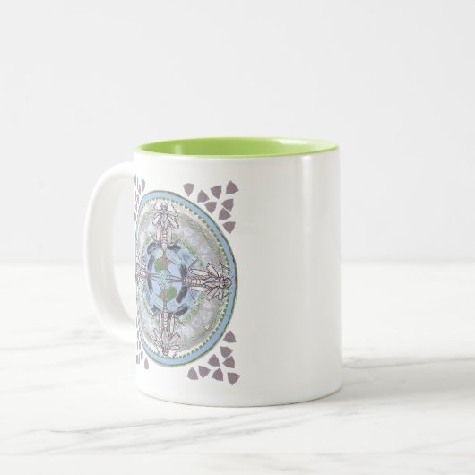 May Fly Mayfly Aquatic Bug Insect Gift Science Tweekleurige Koffiemok (Voorkant links)