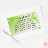 May God give You, Irish Blessing, Shamrocks Hearts Rechthoekige Sticker (Envelop)