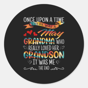 May Grandma, die echt van haar oma hield Ronde Sticker