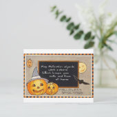 May Halloween Wizards werken aan een charm Briefkaart (Staand voorkant)