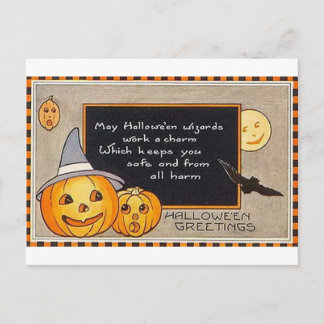 May Halloween Wizards werken aan een charm Briefkaart