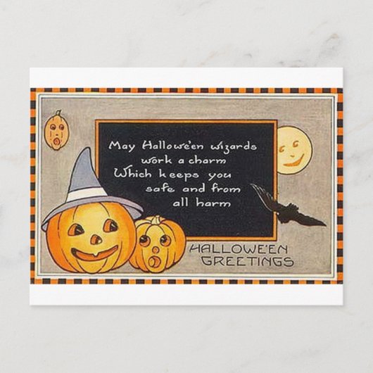 May Halloween Wizards werken aan een charm Briefkaart (Voorkant)