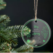 May Hawthorn Lelie van de Vallei Verjaardag Keepsa Glas Ornament