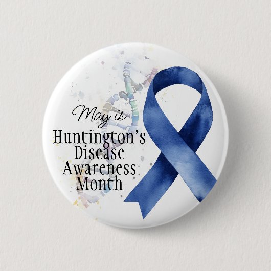 May Huntington's Disease Awareness Month - DNA Ronde Button 5,7 Cm (Voorkant)