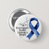 May Huntington's Disease Awareness Month - DNA Ronde Button 5,7 Cm (Voorkant /achterkant)