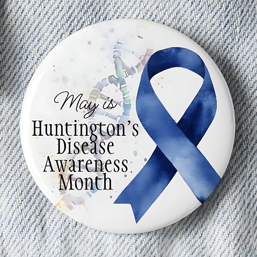 May Huntington's Disease Awareness Month - DNA Ronde Button 5,7 Cm