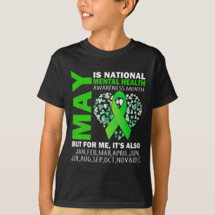 May is een mentale gezondheidsbewustzijnsmaand in t-shirt