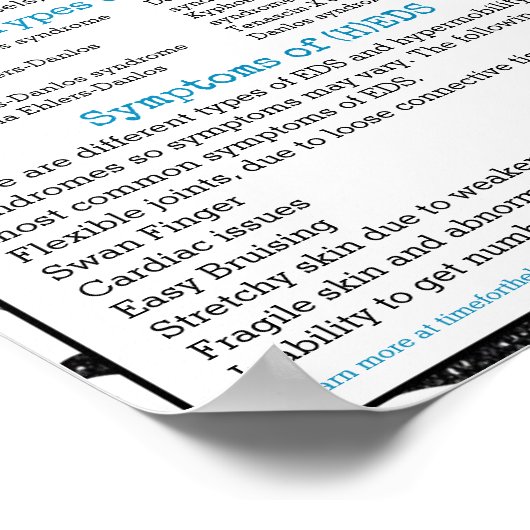 May is Ehlers-Danlos Syndrome Awareness Maand Poster (Hoek)