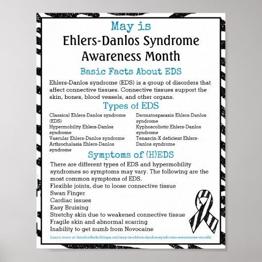May is Ehlers-Danlos Syndrome Awareness Maand Poster (Voorkant)