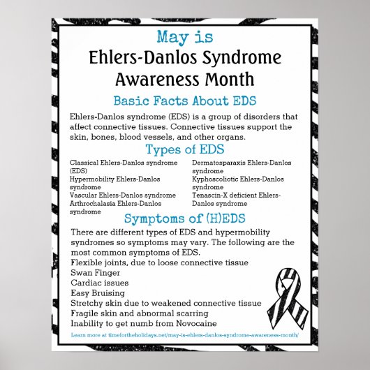 May is Ehlers-Danlos Syndrome Awareness Maand Poster (Voorkant)