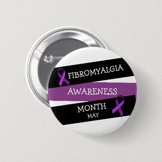 May is Fibromalgia Awareness Month Button (Voorkant /achterkant)
