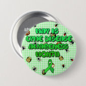 May is Lyme Disease Awareness Month Button (Voorkant /achterkant)
