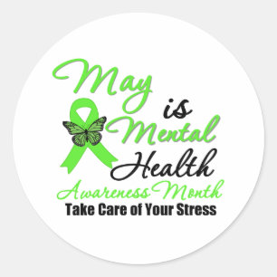 May is Mental Health Awareness Maand Ronde Sticker