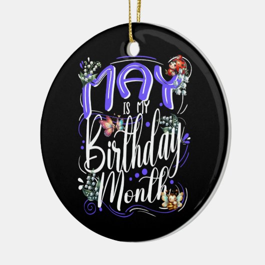 May is mijn moeder, Lily van de Vallei Keramisch Ornament (Links)