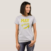 May is m'n verjaardag, dag maand... de hele maand t-shirt (Voorkant volledig)