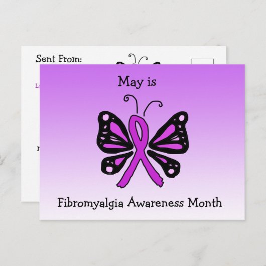 May is National Fibromyalgia Awareness Maand Briefkaart (Voorkant / Achterkant)