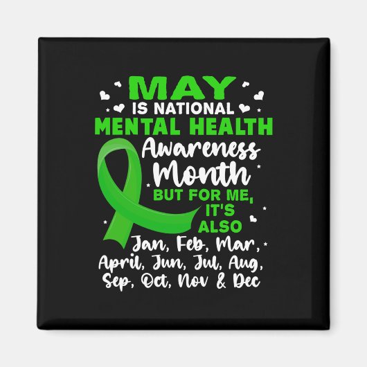 May is National Mental Health Awareness Maandberic Magneet (Voorkant)